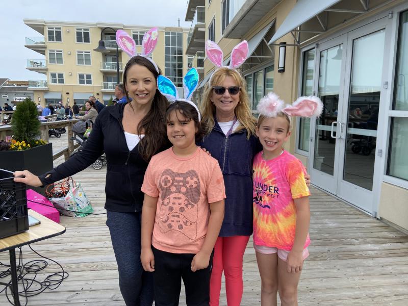 Managing the event in back are (l-r) DBP Executive Director Kelly Ranieri and volunteer assistant director Karen McMahon. In front are volunteers Dalton Zmuda and Eliza Evans, who are also Ranieri’s students.